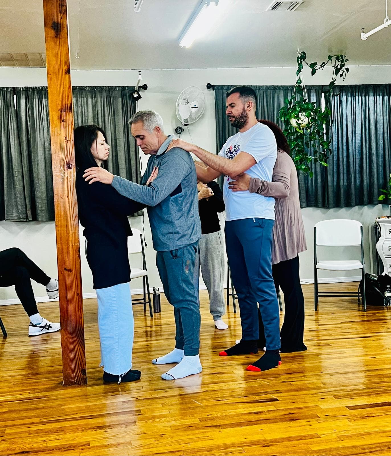 Group gathering after a family constellation experience